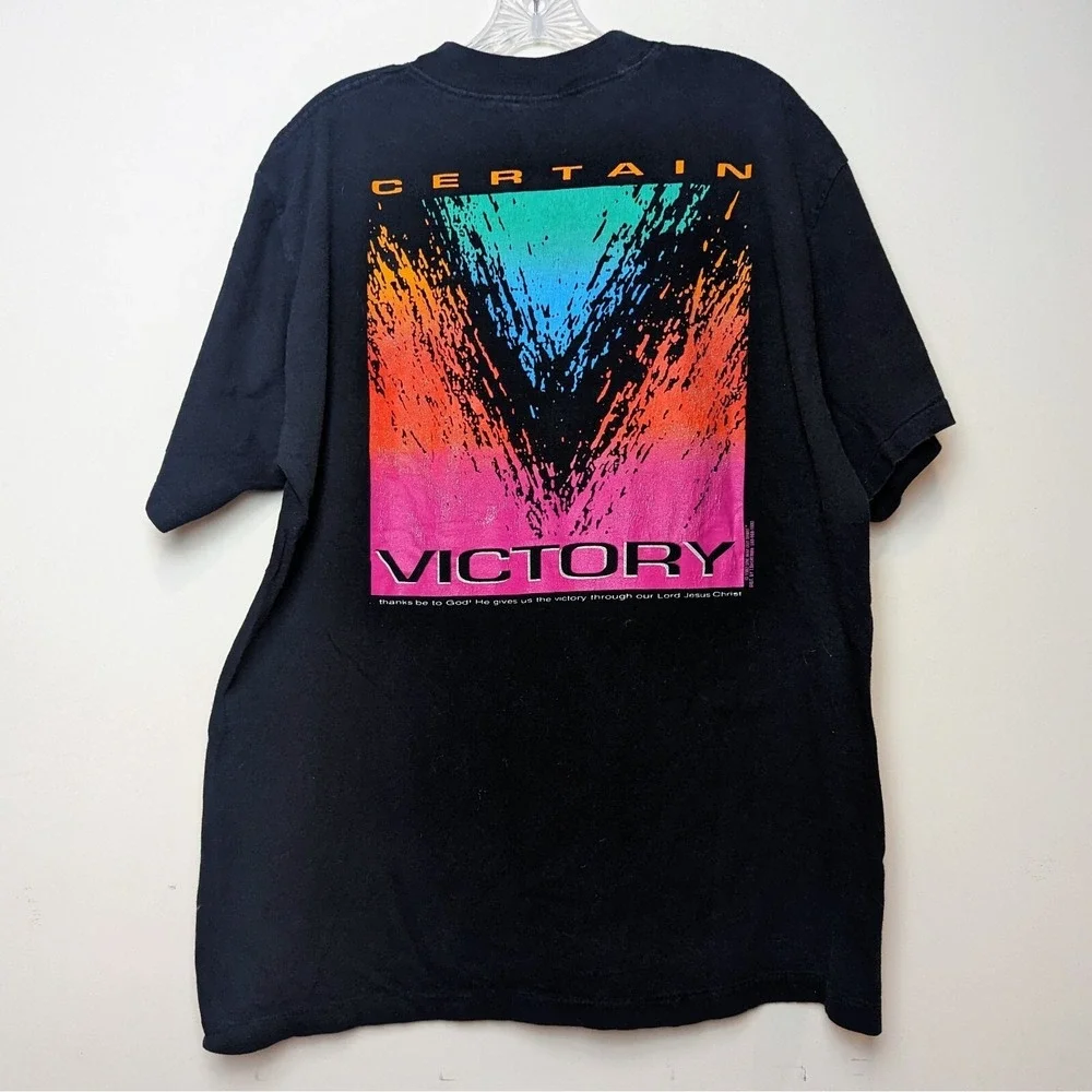VTG 90s One Way Out Certain Victory Salvation Army Jesus Shirt Single Stitch XL